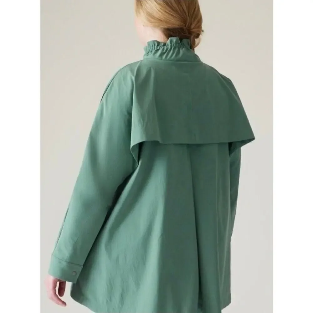 Athleta Advantage Poplin Top Quarter Zip Pullover Jacket